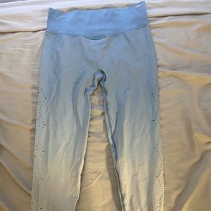 Victoria Secret PINK ombré leggings in blue/white